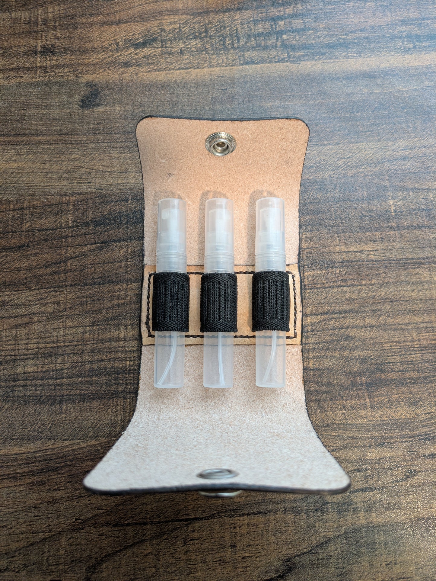 Compact Leather Travel Case 3 Slot