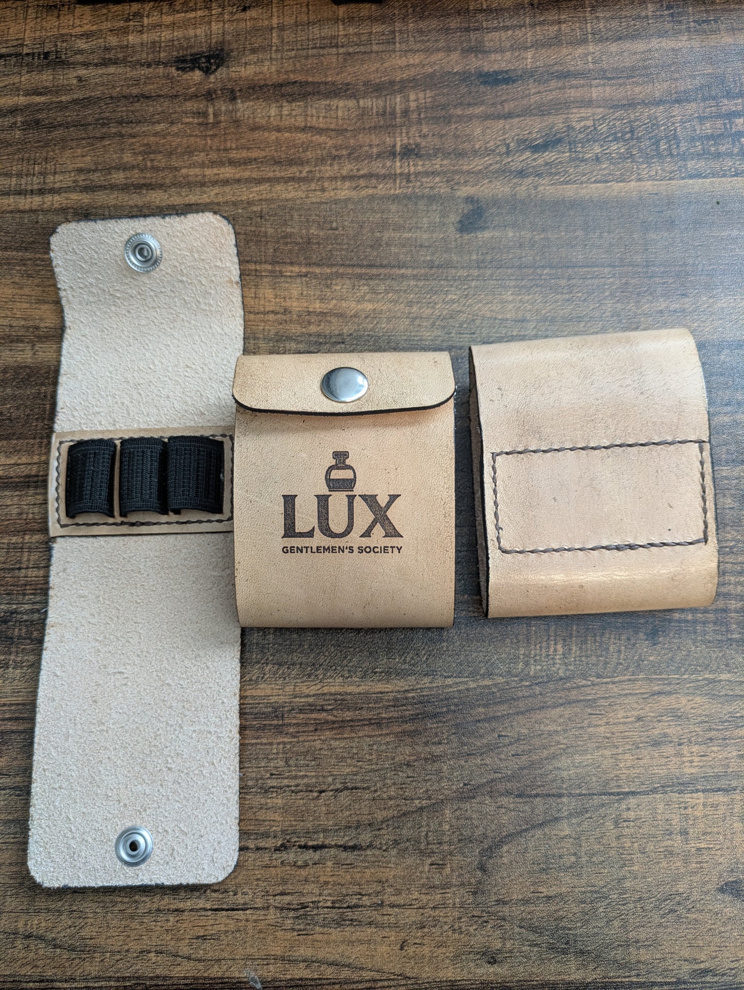Compact Leather Travel Case 3 Slot