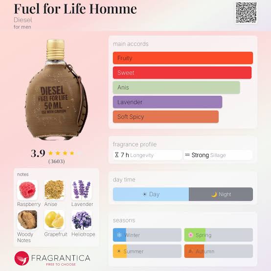 Diesel Fuel for Life Homme Travel Spray